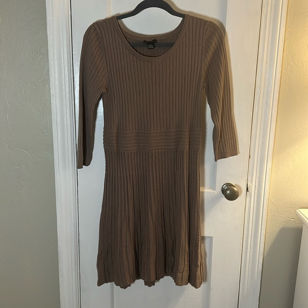 New Direction Ribbed Sweater Dress Sz M